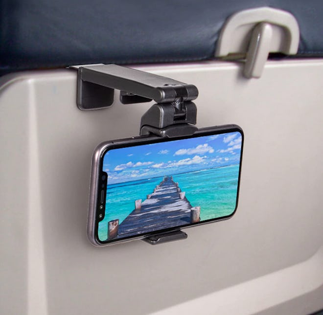 The Perilogics Universal Airplane in Flight Phone Mount is a product that makes airplane trips with ...