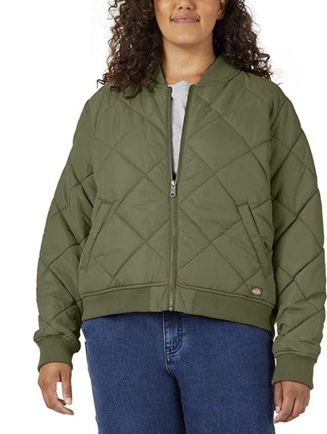 Dickies Plus Size Quilted Bomber Jacket