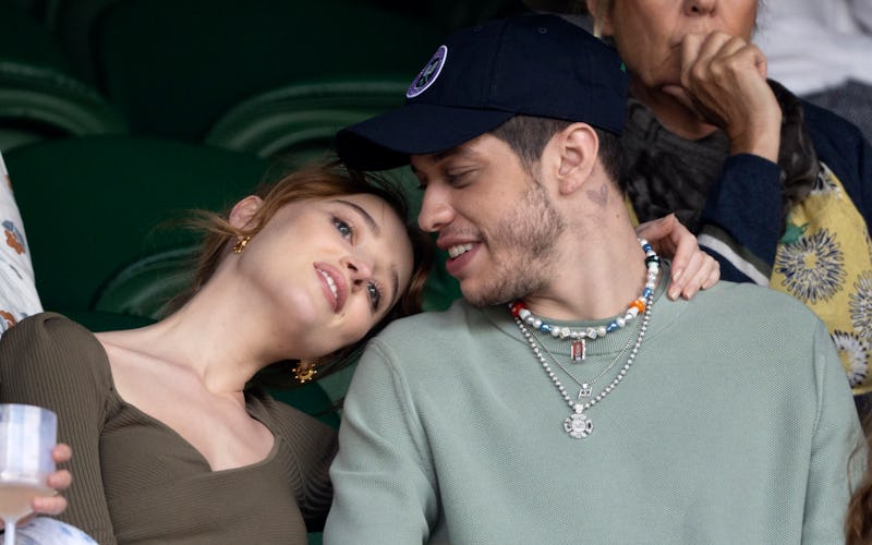 Pete Davidson and Phoebe Dynevor at Wimbledon in 2021