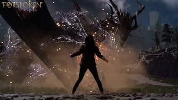 screenshot of Freya and dragon in Forspoken video game