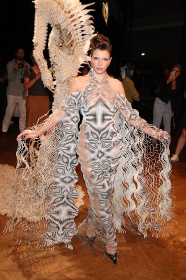 Julia Fox attends the Iris Van Herpen Haute Couture Fall Winter 2022 2023 show as part of Paris Fash...