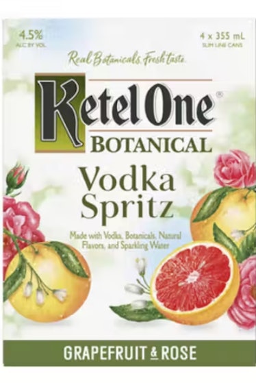 Ketel One Botanical Vodka Spritz Grapefruit & Rose Cans