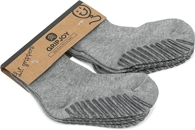 Grip Joy Lil Grippers Socks are one product that makes airplane trips easier with kids.
