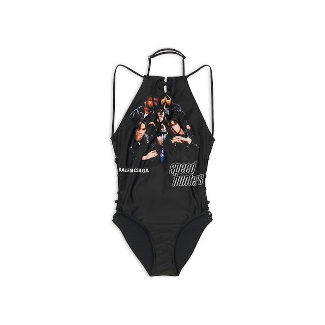 Speedhunter Laced Swimwear in black spandex