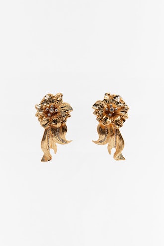 Zara gold flower earrings