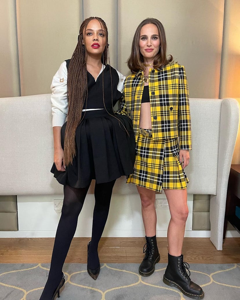 Natalie Portman and Tessa Thompson clueless looks