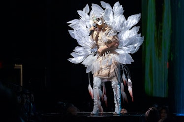 Bjork performs onstage during her "Cornucopia" concert series at The Shed on May 12, 2019 in New Yor...