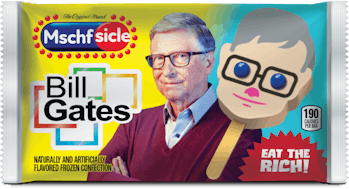 "Gobble Gates" flavor for Bill Gates of MSCHF's "Eat the Rich" campaign