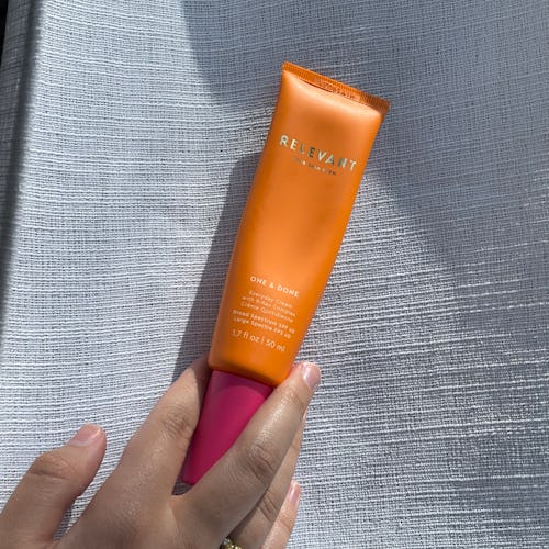 An orange tube of an everyday cream with SPF 40