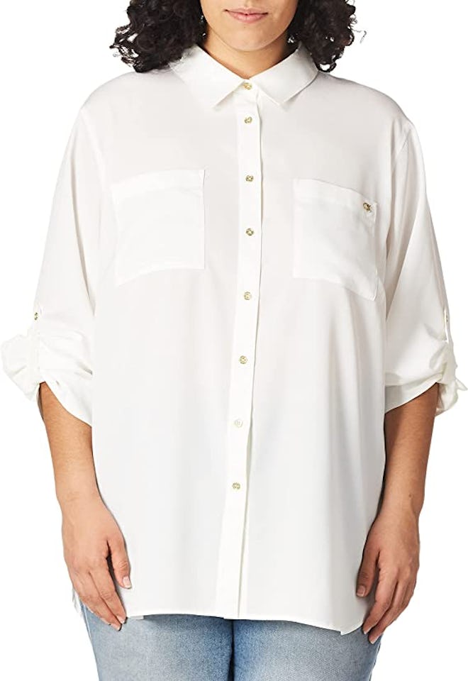 best oversized white button downs