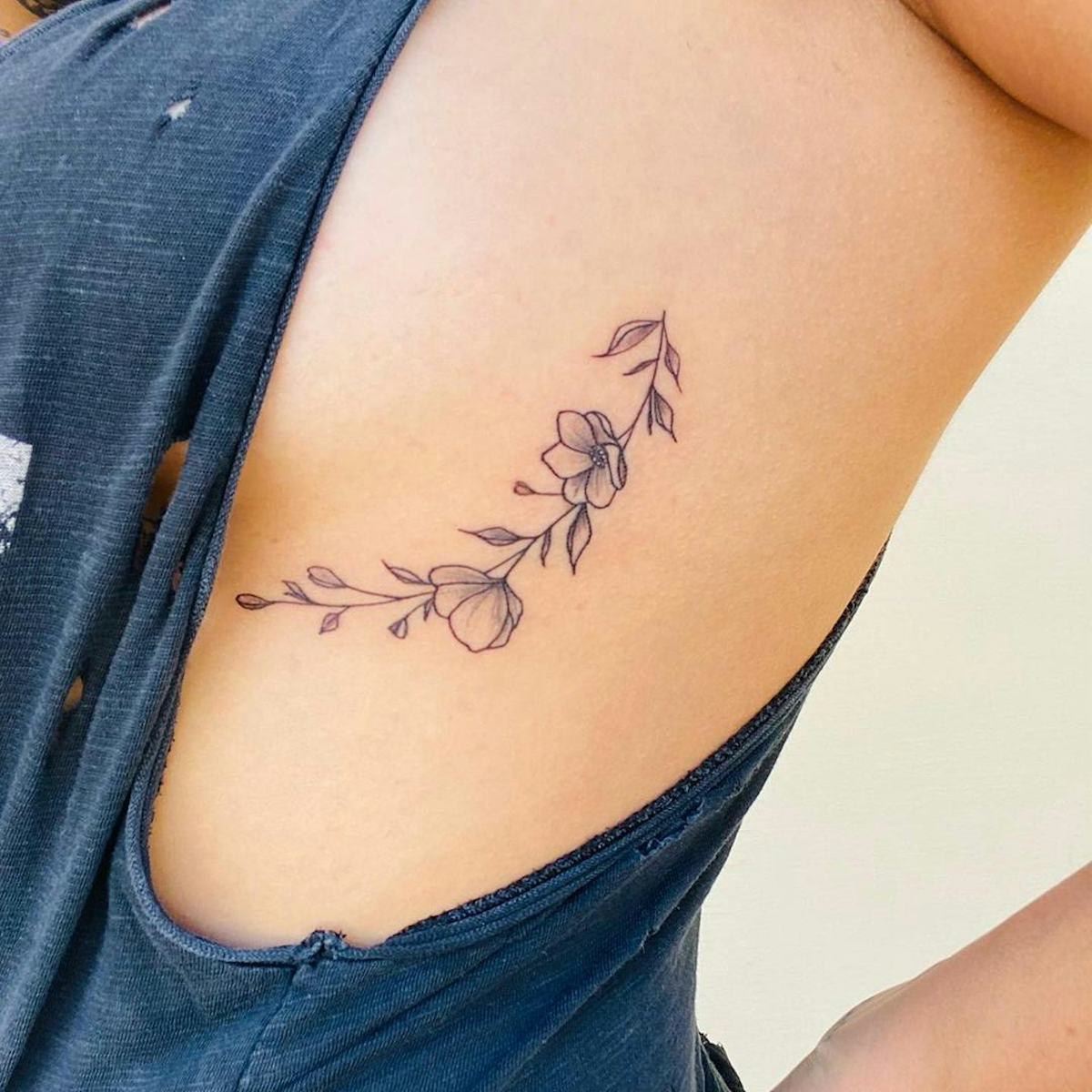 Chic & Discreet Boyfriend Name Tattoos Under Breast