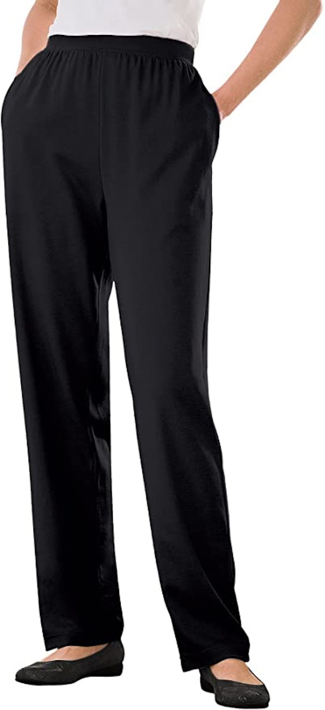 Woman Within 7-Day Knit Straight Leg Pant