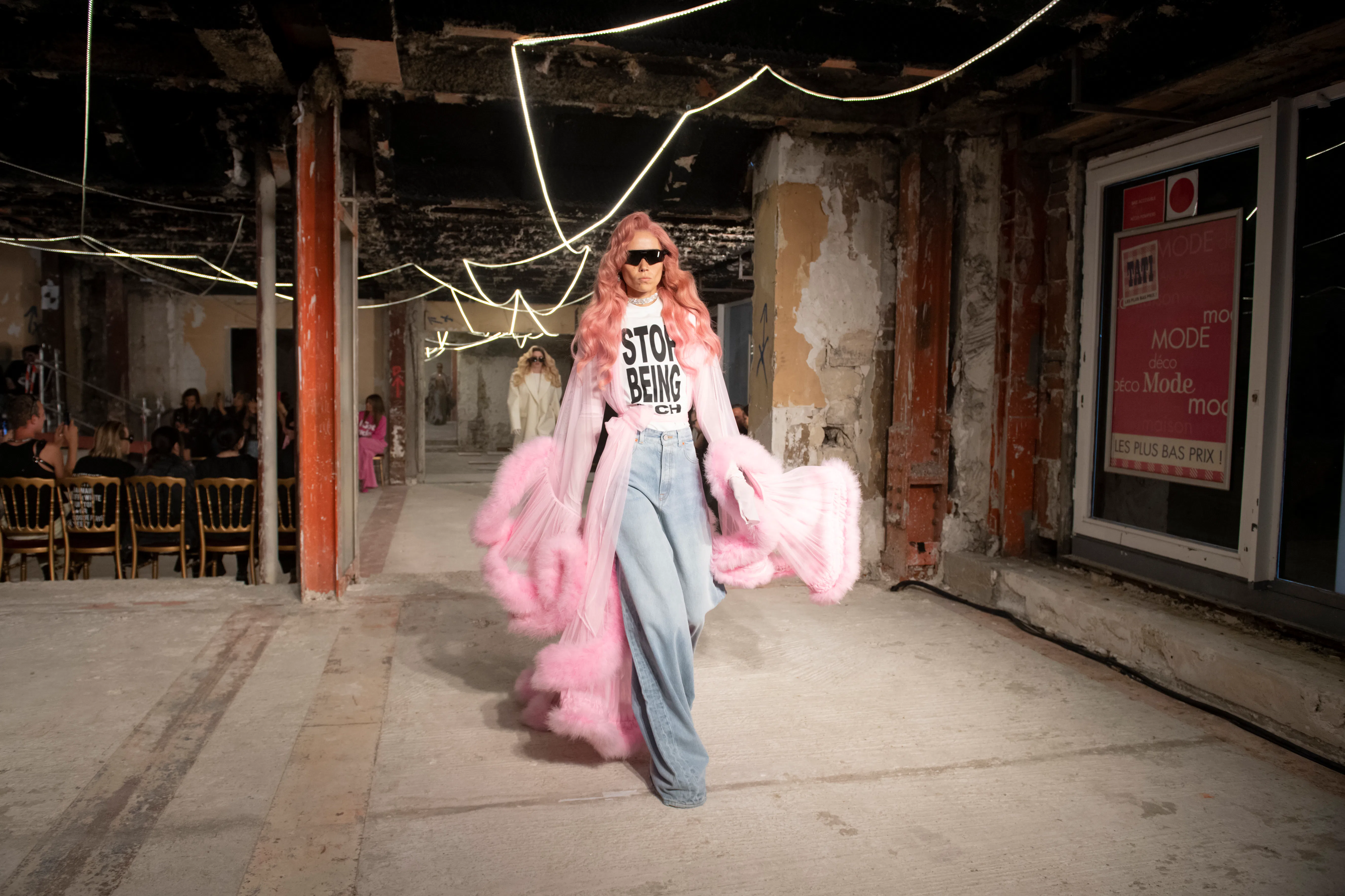 Stop Being Rich”: Vetements Makes a Paris Hilton Meme a Twisted 
