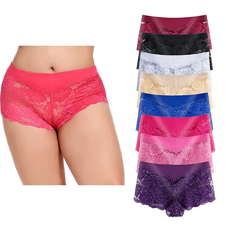 Timothee Lace Cheeky Boyshort Underwear (8-Pack)