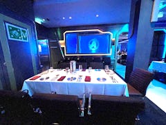 Disney Wish cruise's Worlds of Marvel dining area, which has an 'Avengers'-themed menu.