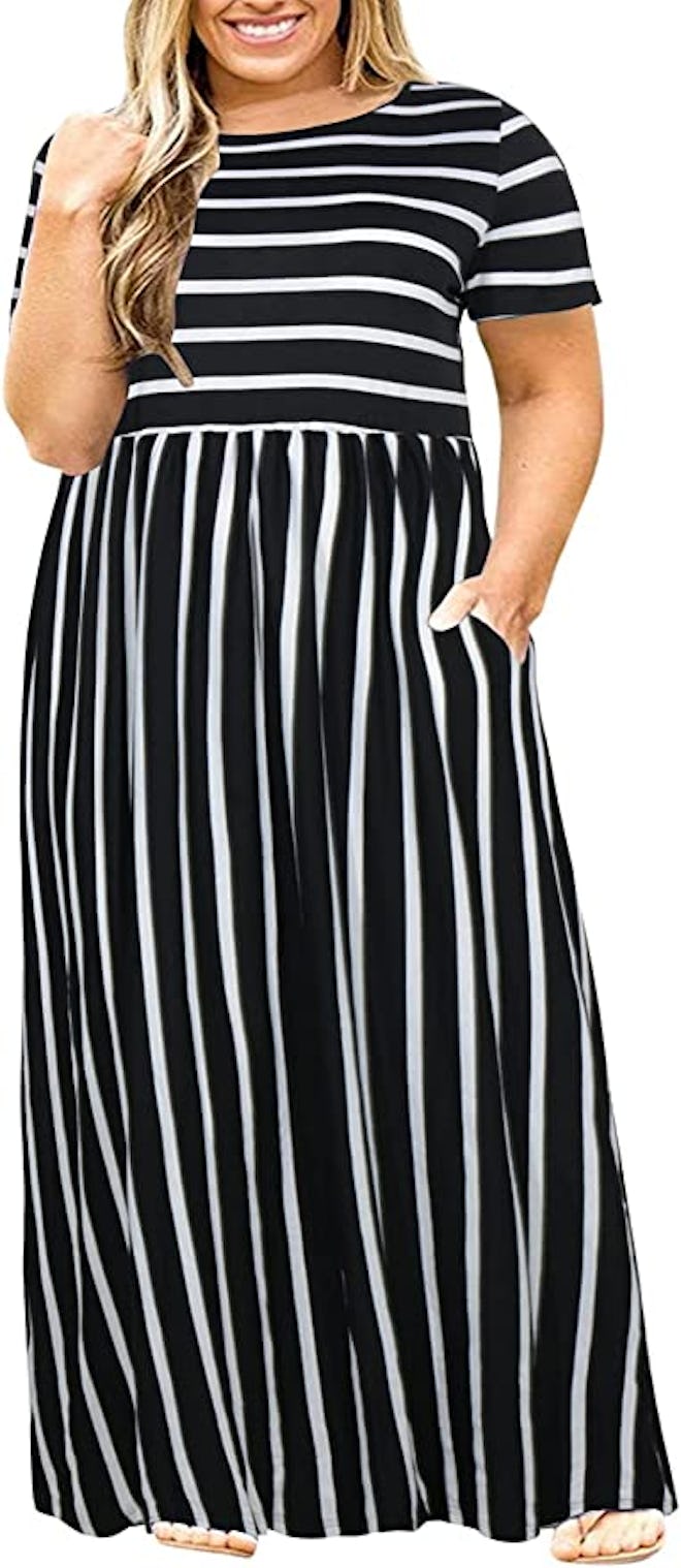 NEMIDOR Short Sleeve Maxi Dress