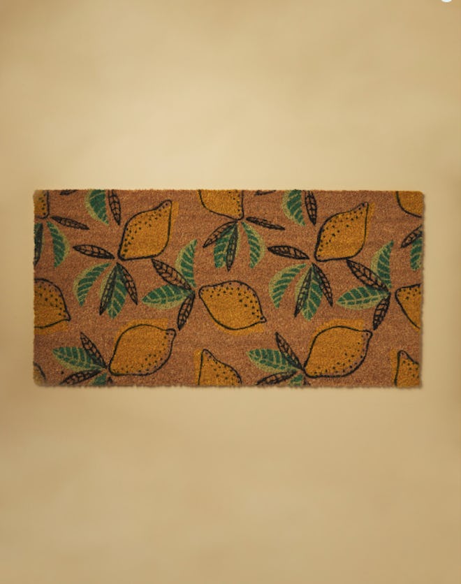 HomeGoods lemon print doormat