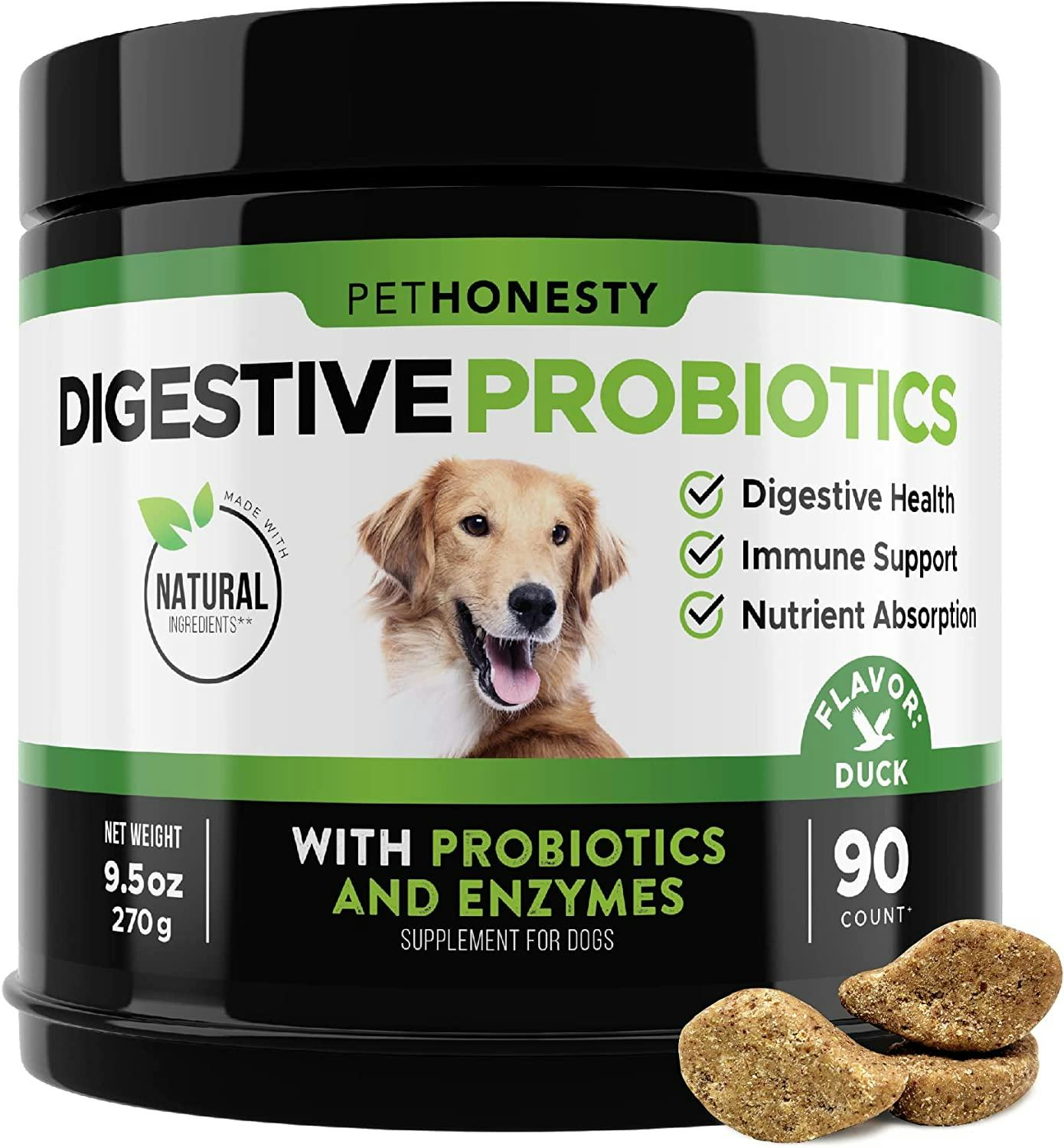 PetHonesty Digestive Probiotic Soft Chews (90 Count)