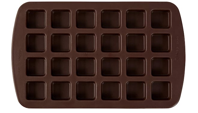Wilton Bite-Size Brownie Squares Silicone Mold, 24-Cavity