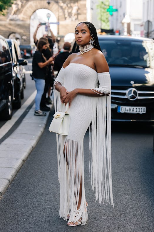 fringe paris couture week street style 2022