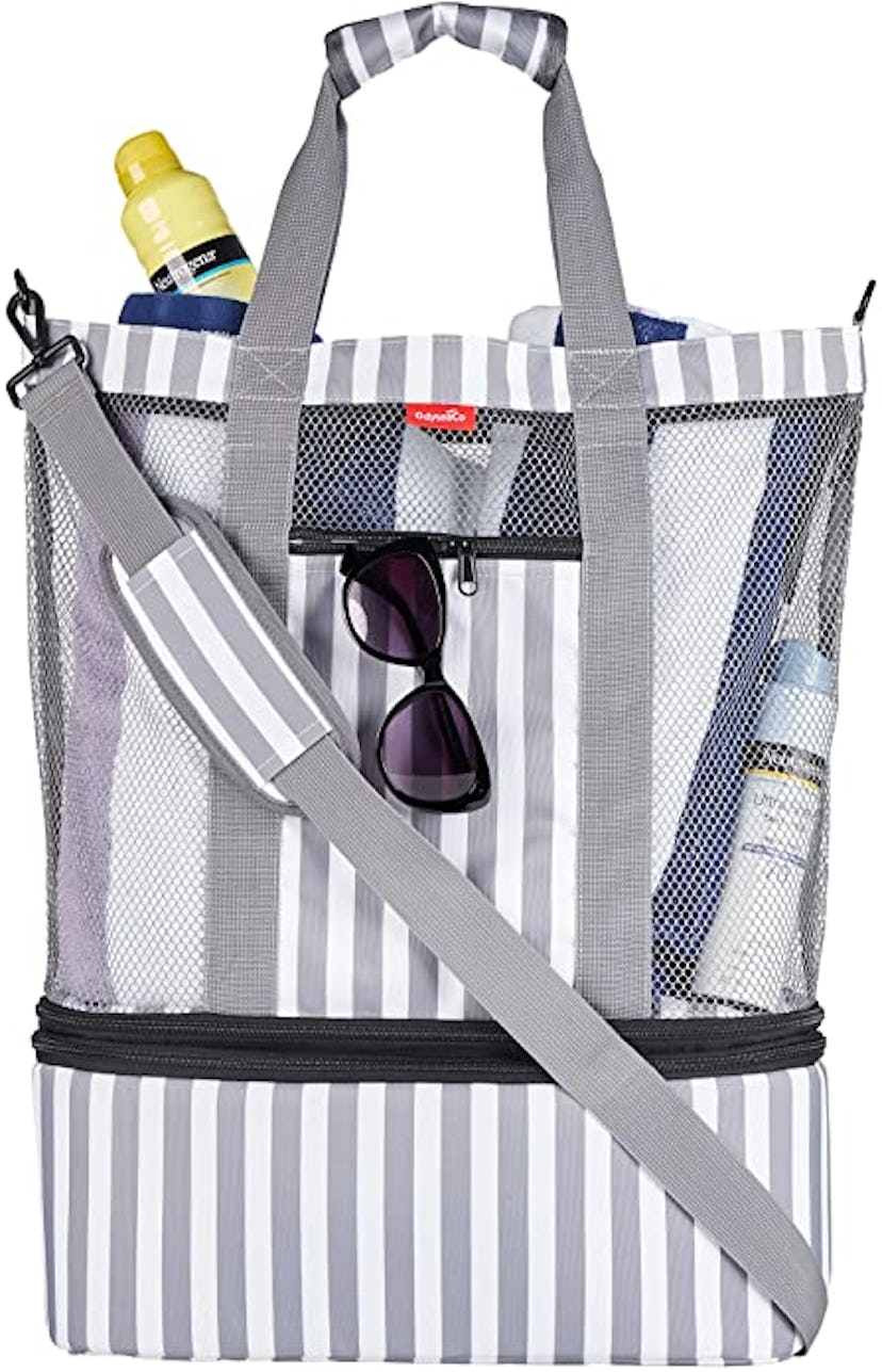 Mesh Beach Bag Tote with Insulated Cooler by OdyseaCo - Large Zippered High Capacity is one of the b...