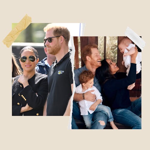 Meghan Markle, Prince Harry at the Invictus Games, and again with their children Archie and Lilibet