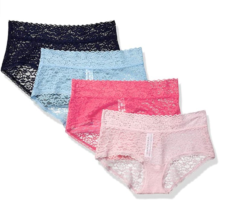 Amazon Essentials Lace Stretch Hipster Underwear (4-Pack)