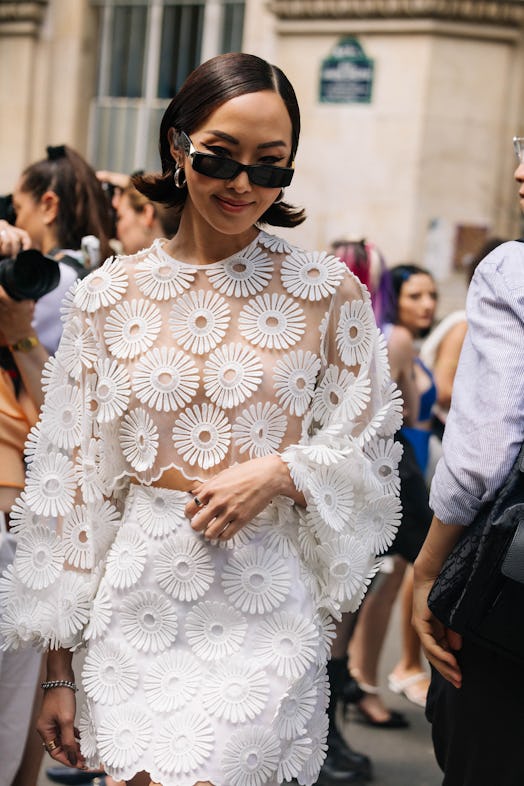 chriselle lim white floral look