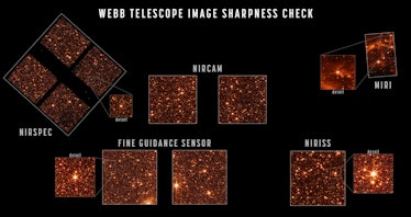Engineering images of sharply focused stars in the field of view of each instrument demonstrate that...