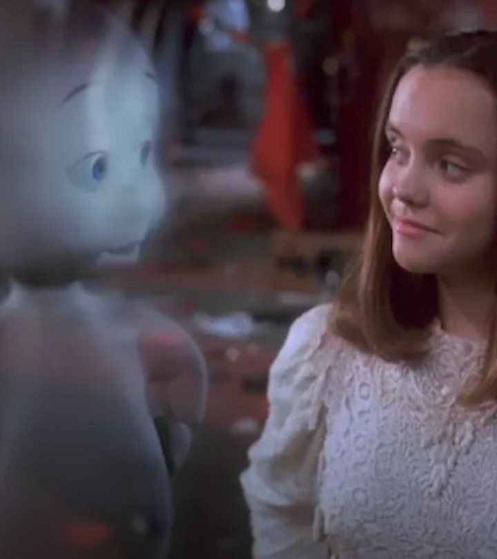 Casper and Kat look at one another in 'Casper.'