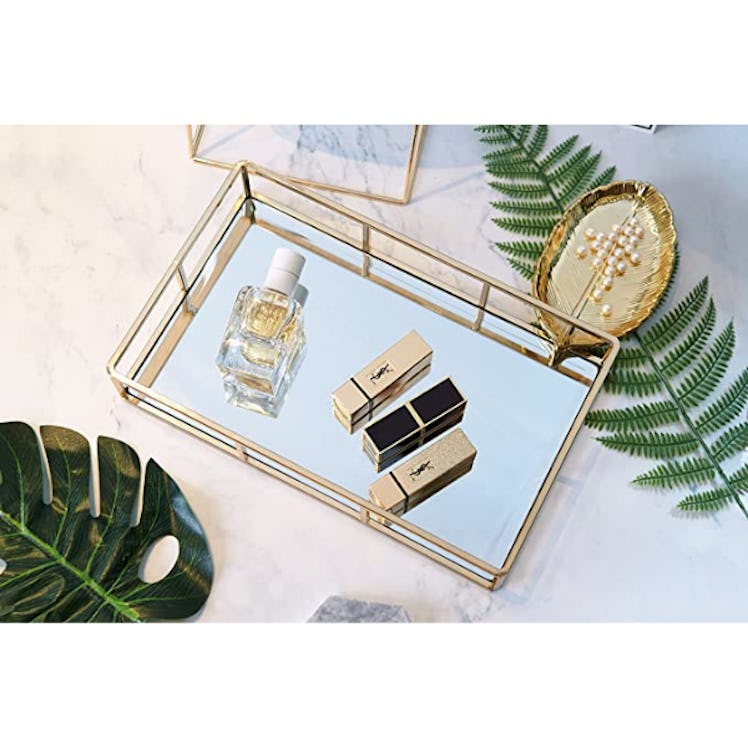 PuTwo Gold Mirror Tray