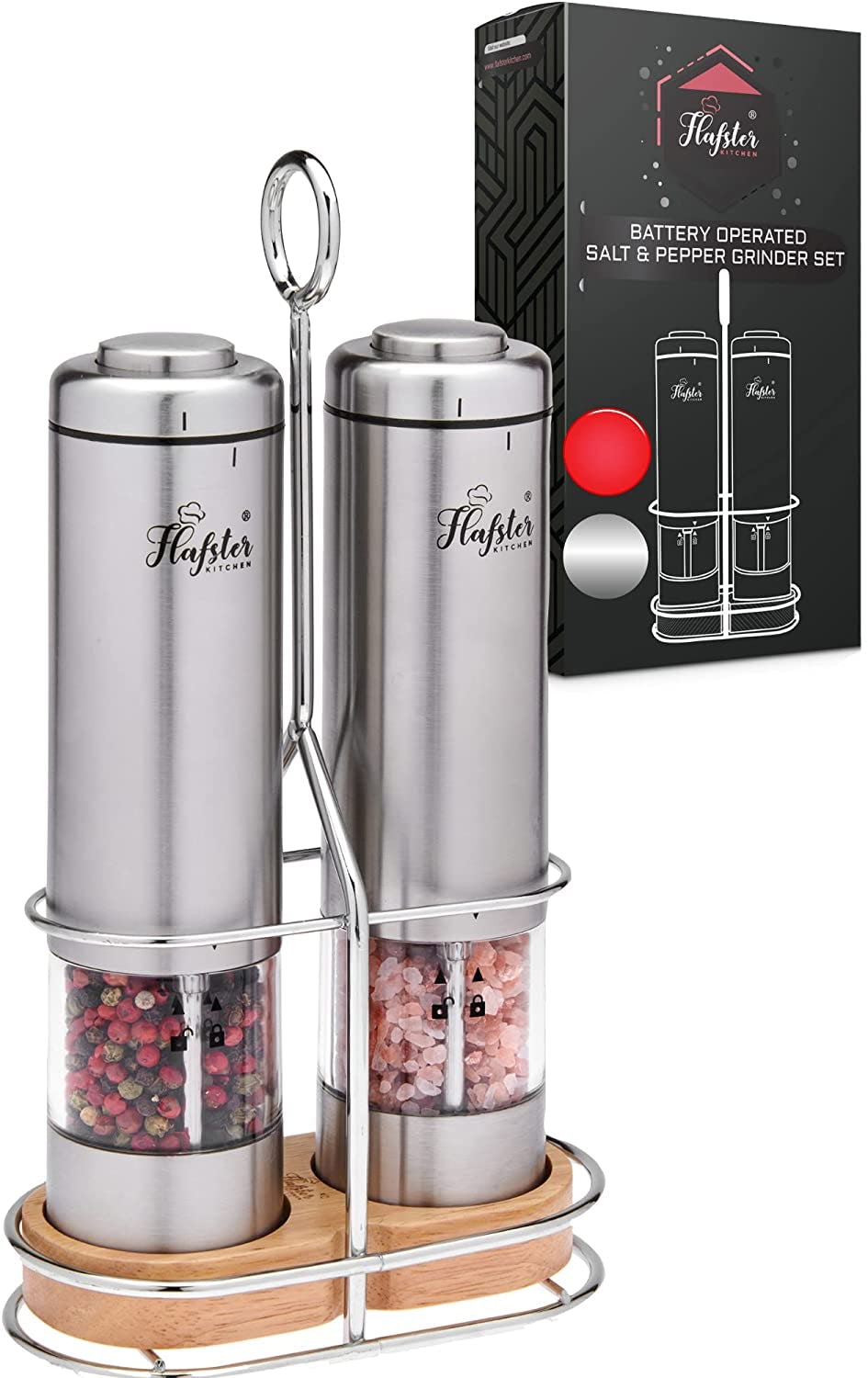 Flafster Kitchen Electric Salt and Pepper Grinder