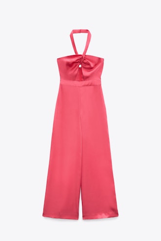 Zara pink cut out jumpsuit