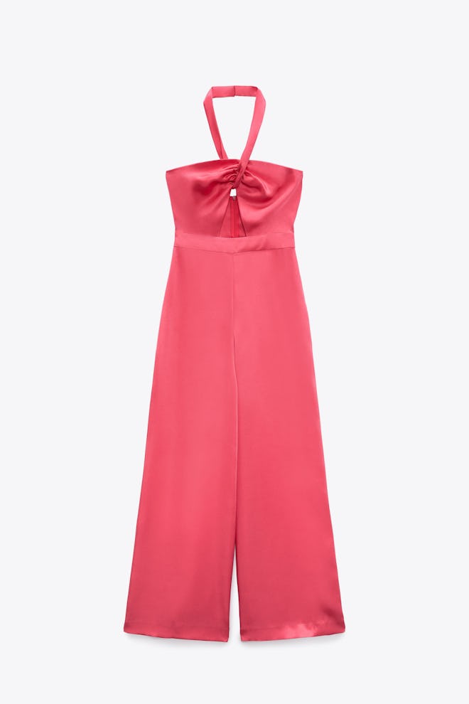 Zara pink cut out jumpsuit