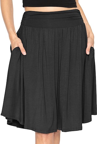 STRETCH IS COMFORT Flare Mid Length Skirt