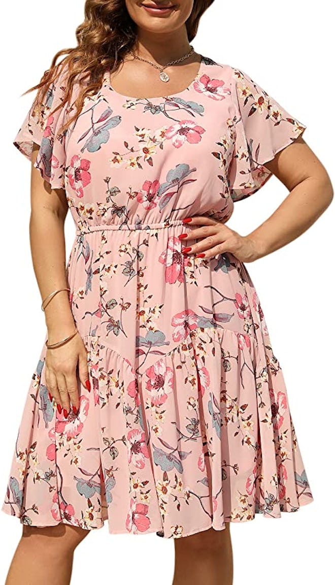 Nemidor Chiffon Print Dress
