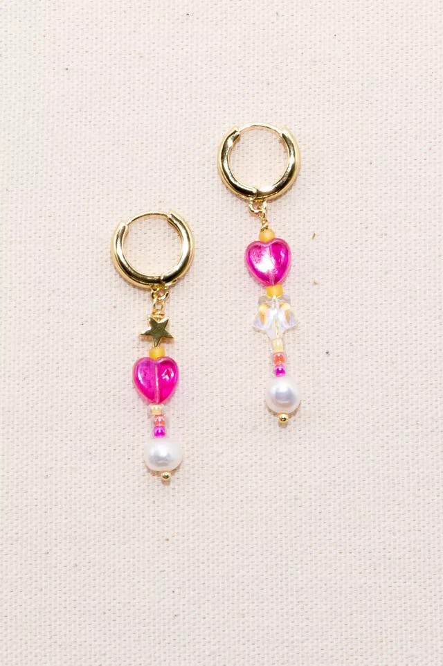 Joey Baby Hina Pink Star Earrings