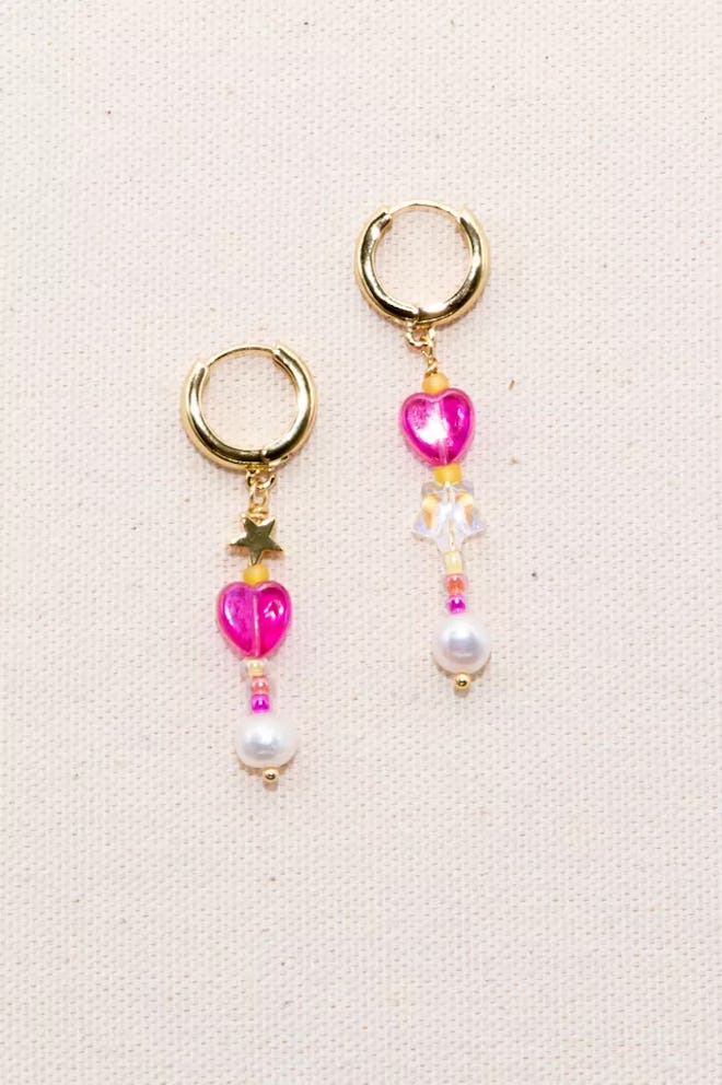 Joey Baby Hina Pink Star Earrings