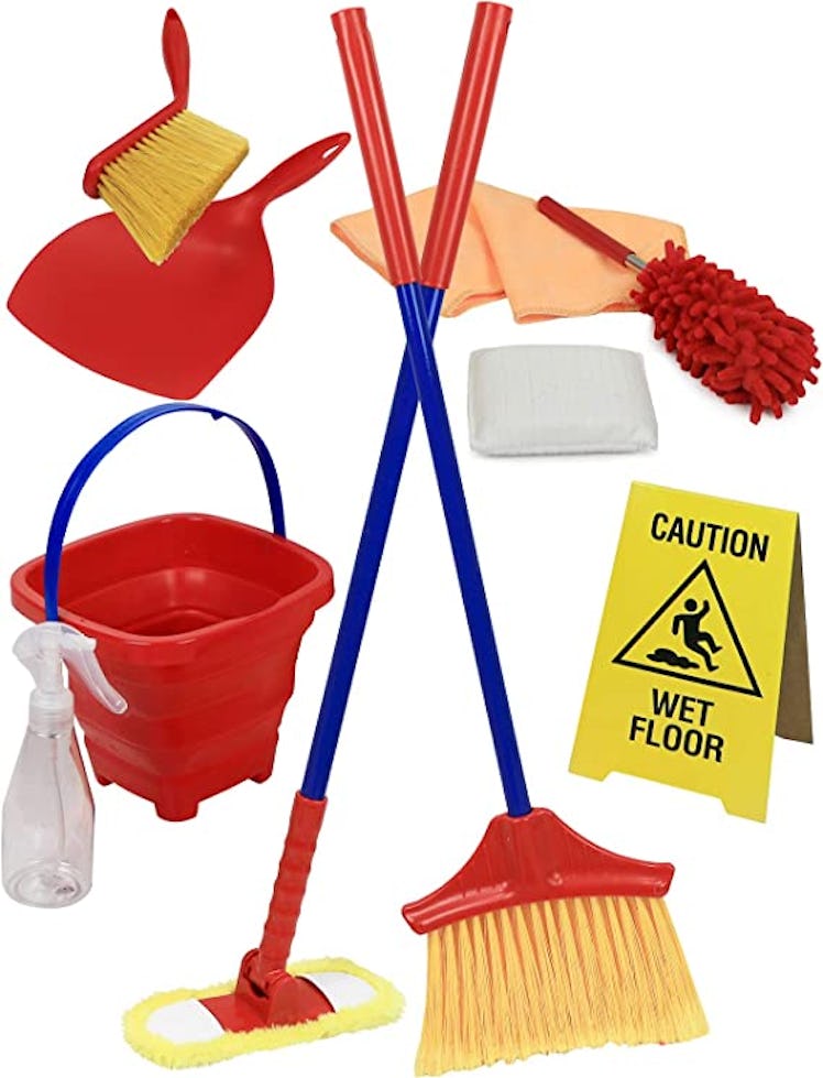Click N' Play Pretend Play Housekeeping Cleaning Set for Kids