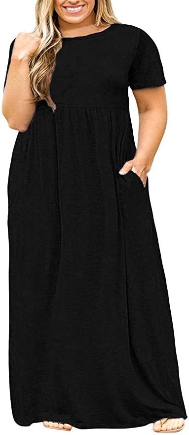 Nemidor Short Sleeve Maxi Dress