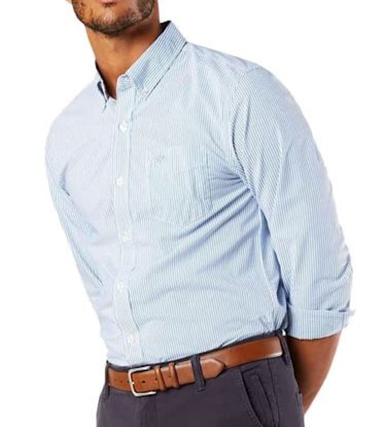 Long-sleeve button down shirt for hot weather