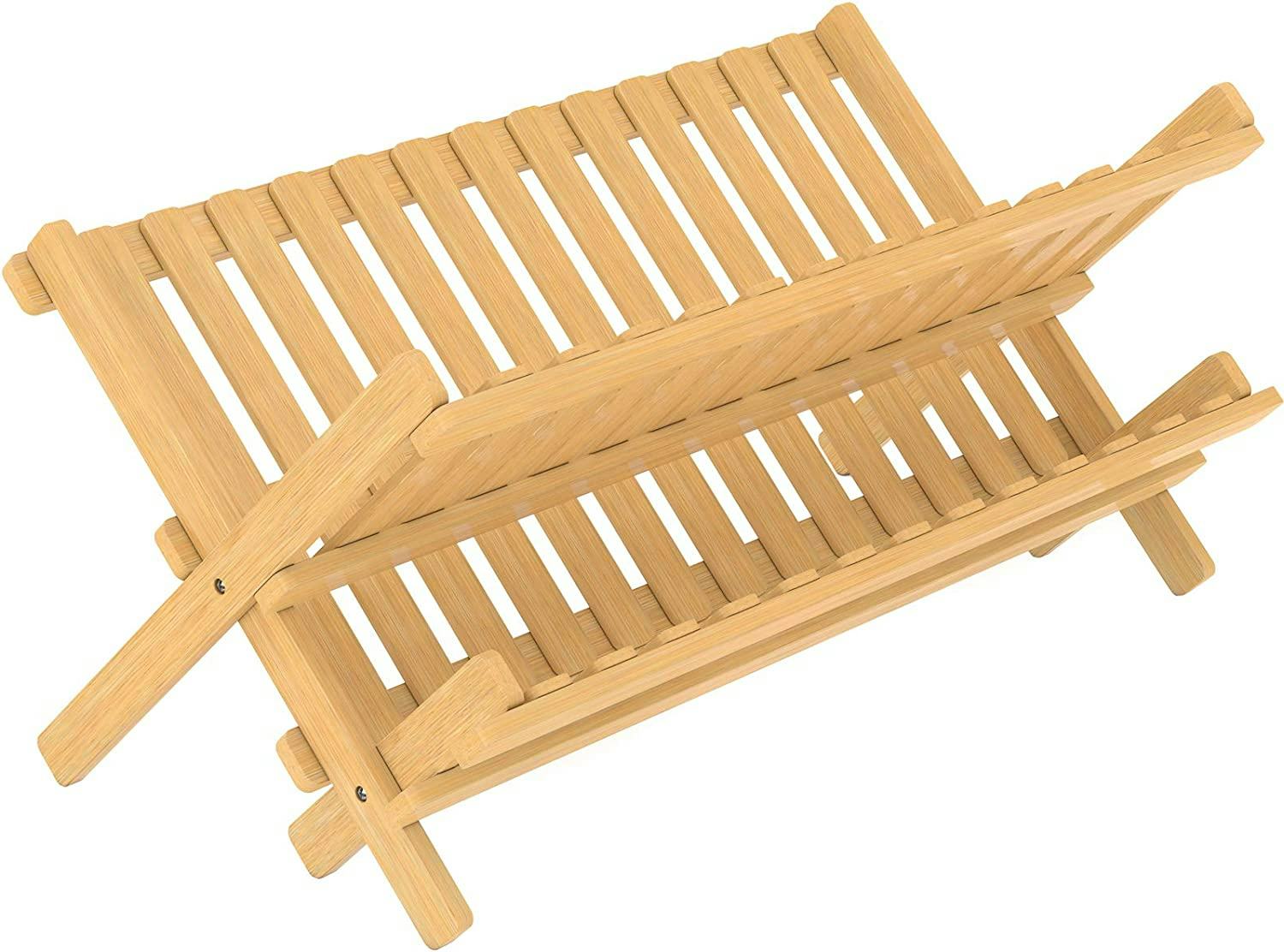 Greenco Bamboo Premium Dish Drying Rack