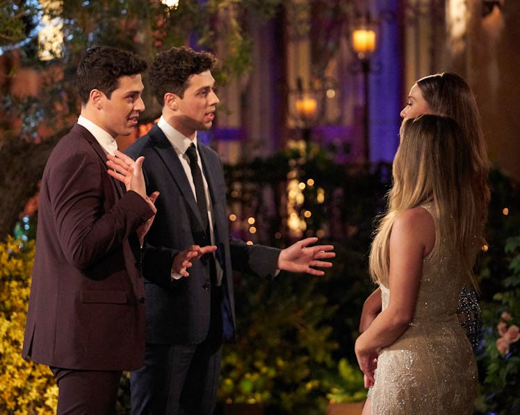 Joey and Justin Young with Rachel Recchia and Gabby Windey on Season 19 of ABC's 'The Bachelorette'