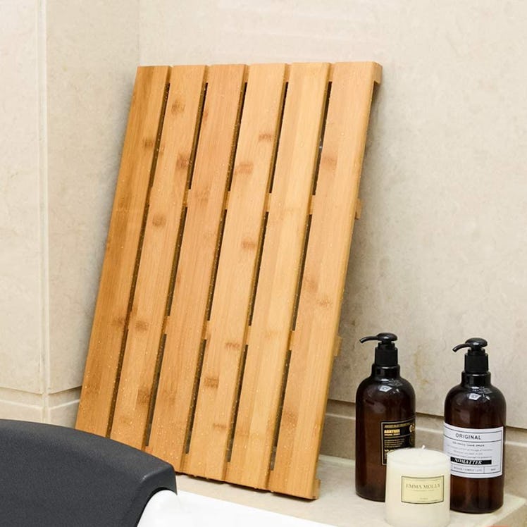 Bamfam Non-Slip Bamboo Bath Mat 