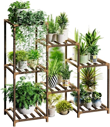 Bamworld tiered plant stand, an affordable patio decor find