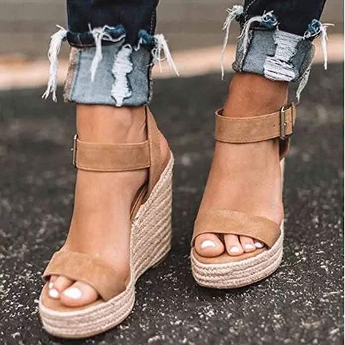 VICKI·VICKI Ankle Strap Wedge Sandals