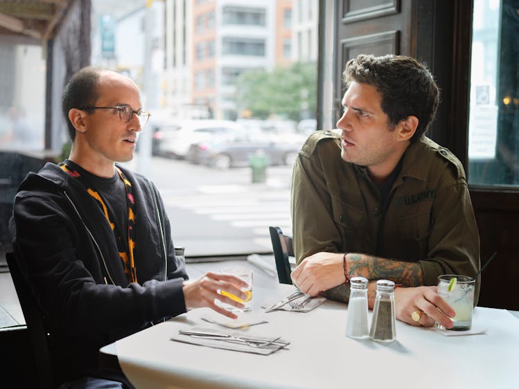 Bored Ape Yacht Club founders Greg Solano and Wylie Aronow at a restaurant
