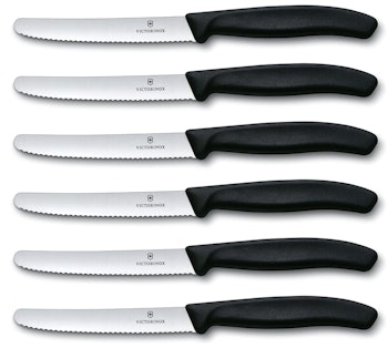 Victorinox Swiss Army Cutlery Swiss Classic Serrated Round-Tip Steak Knife Set