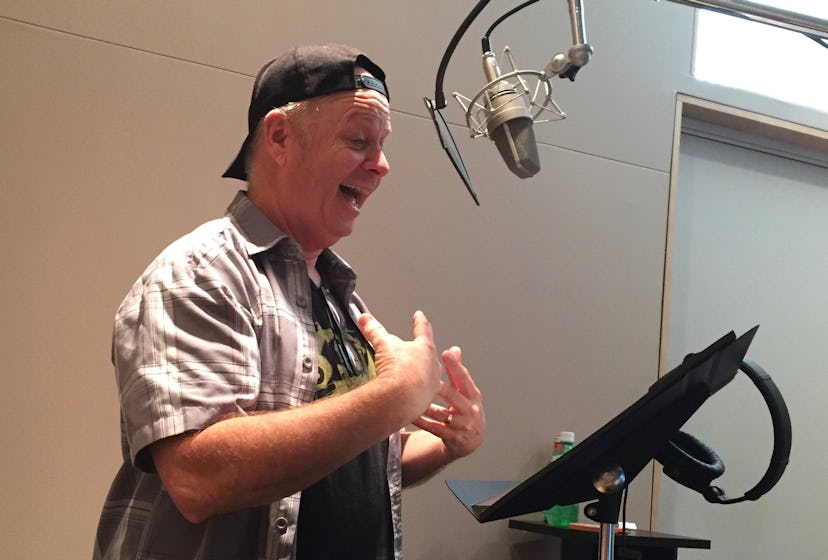  Ken Mitchroney recording voices for Mighty Magiswords in 2016 