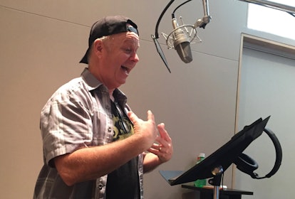  Ken Mitchroney recording voices for Mighty Magiswords in 2016 